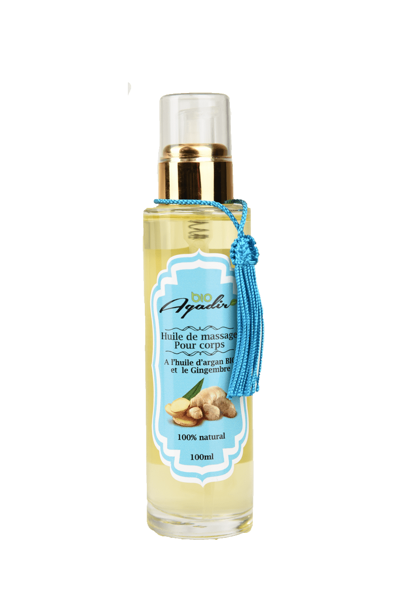Huile de Massage à L’Argan et au Gingembre